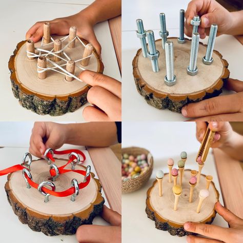 Forest School Activities, Fine Motor Activities For Kids, Montessori Practical Life, Montessori Toddler Activities, Preschool Fine Motor, Baby Learning Activities, Montessori Toddler, Montessori Materials, Finished Basement