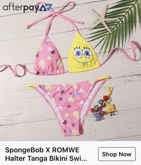 Spongebob Dress, Trajes Kylie Jenner, Trendy Swimsuits, Swimsuits Outfits, Two Piece Pants Set, Cute Bathing Suits, Summer Bikinis, Summer Suits