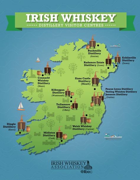 Did you know there are over 22 whiskey distilleries on the island of Ireland? 🥃  Check out some highlights on our whiskey trail here https://go.irlnd.co/Irish-Whiskey-Trail Irish Whiskey Aesthetic, Scotland Whiskey Tour, Genealogy Ireland, Scottish Distilleries, Jameson Distillery, Whiskey Distillery Ireland, Whiskey Distillery Scotland, Map Of Britain, Ireland History