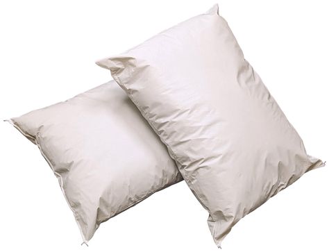 12 Pack MediCheck White Vinyl Covered Bed Pillows - Wipeable Easy Clean - Soft Low Profile Non-Fluffy Support - 20 in x 26 in Covered Bed, Bamboo Pillow, Pillow Protector, Assisted Living Facility, Bedding Basics, Assisted Living, Bedding Stores, Fluffy Pillows, Support Pillows