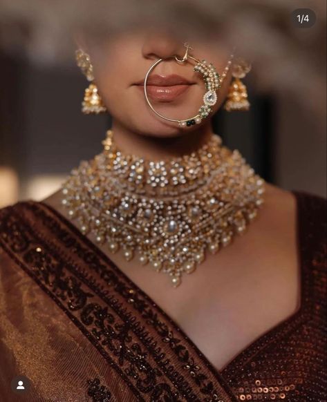 Jewelry Poses, Wedding Photography India, Jewellery Model, Asian Bridal Hair, Neck Pieces Jewelry, Ethnic Looks, Indian Bridal Fashion, Asian Bridal, Indian Bridal Makeup