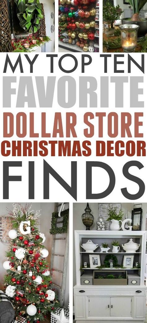 The Christmas decor options at the dollar store might seem really tacky at first, but if you look more closely, you'll see that there are some great classic pieces hidden in there that you'll use again and again! Here are some of my favourite dollar store Christmas decor finds! #DollarStoreChristmas #DIYChristmas #BudgetDecor #DollarStoreDecor Dollar Store Holiday Decor, Dollar Store Christmas Decor Ideas, Dollar Tree Christmas Table Setting, Dollar General Christmas Decor Ideas, Yule Diy, Store Christmas Decor, Farmhouse Design Ideas, Christmas Extravaganza, Dollar Store Christmas Decor