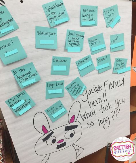 Last week we hit the ground running with back to school read alouds. I am a huge believer in making time to read aloud books to our student... You Are Finally Here Book Activities, You’re Finally Here Activities, You're Finally Here Activities First Day, You're Finally Here, Back To School Read Alouds, Scaredy Squirrel, Daycare Themes, Welcome To Class, September Activities