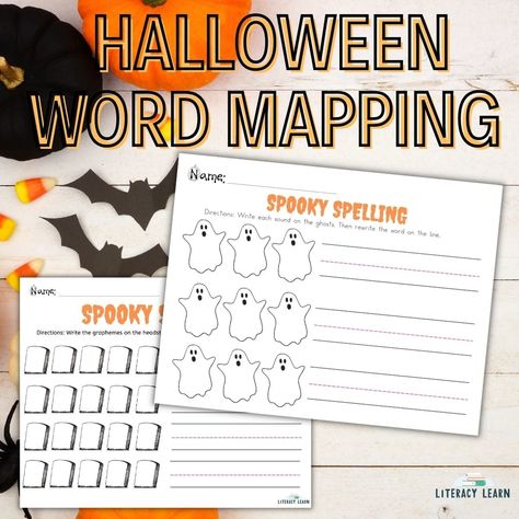 Fun Spelling Games, Spelling Practice Activities, Word Mapping, Magic E Words, Teaching Reading Skills, Letter Sort, Multisyllabic Words, Cvc Word Families, Halloween Worksheets