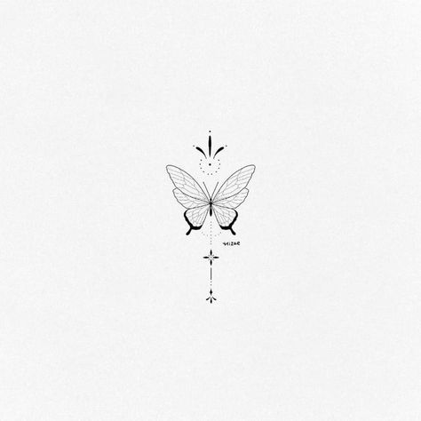 Centre Back Tattoos For Women, Beauterfly Tattoo, Tattoo Between Breast, Minimal Tattoo Designs, Small Girly Tattoos, Small Shoulder Tattoos, Girl Arm Tattoos, Butterfly Tattoos For Women, Writing Tattoos