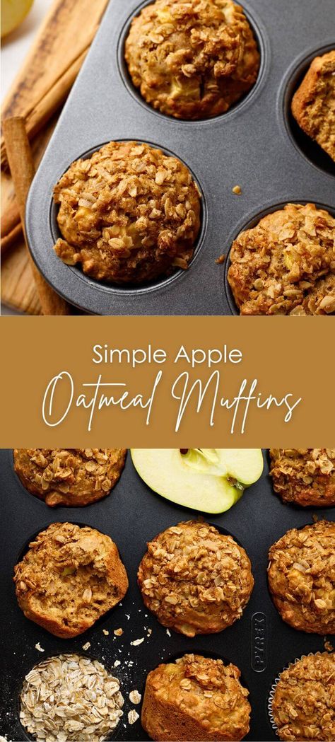 Simple Apple Oatmeal Muffins – Yummy and fully Easy Apple Oatmeal Muffins, Banana Apple Oatmeal Muffins, Apple Oat Muffins Healthy, Healthy Apple Oatmeal Muffins, Apple And Oat Muffins, Baked Oatmeal Muffins Healthy, Oatmeal Apple Muffins Easy Recipes, Apple Date Muffins, Oatmeal And Apple Recipes