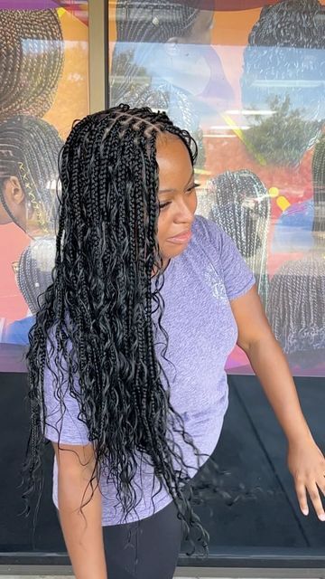 Waist Length Bohemian Knotless Braids, Waist Length Knotless Braids, Knotless Bohemian Braids, Knotless Bohemian, Braiding Hairstyles, Bohemian Braids, Box Braids Hairstyles For Black Women, Pretty Braided Hairstyles, Knotless Braids