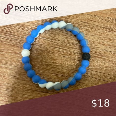 HOST PICKBlue, grey, and white Lokai bracelet A Bracelet, Bracelet Stack, Lokai Bracelet, Grey And White, Blue Grey, Bracelet, Grey, Fashion Tips, Blue