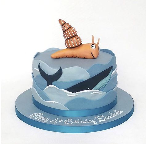 Snail And The Whale Birthday Cake, Snail And Whale Cake, Snail And The Whale Cake, Whale Birthday Cake, Snail Cake, Gruffalo Cake, Whales Art, Whale Cake, Whale Birthday Parties