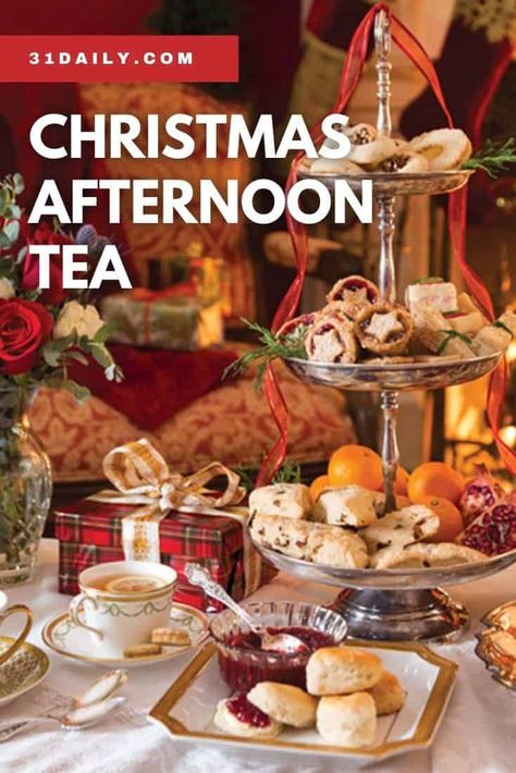 Tea Party Christmas, Christmas Afternoon Tea, Tea Party Sandwiches, British Christmas, Tea Sandwiches Recipes, Christmas Tea Party, English Tea Party, Garden Lantern, Afternoon Tea Recipes