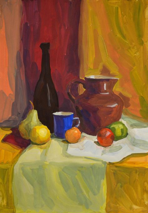 #art #painting #traditional #gouache #stilllife #gouachepainting #gouache #painting #still #life Interior Paintings, Colored Pencil Artwork, Still Life Drawing, Canvas Painting Diy, Original Art Painting, Painting Still Life, Still Life Art, Tempera, Gouache Painting