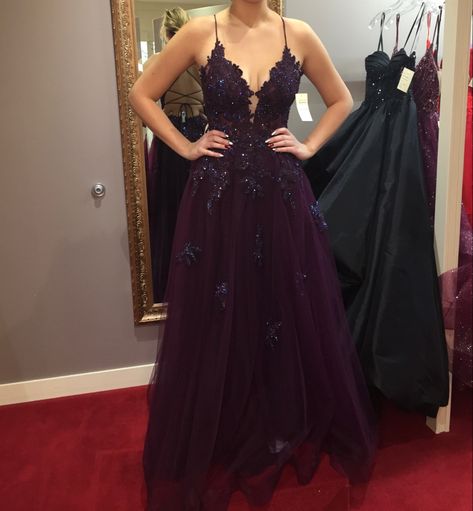 Dark Purple A Line Prom Dress, Plum Grad Dresses, Elegant Dark Purple Dress, Dark Purple Graduation Dress, Dark Color Prom Dress, Dark Purple Masquerade Dress, Plus Size Purple Prom Dress, Debs Dresses Purple, Deep Purple Formal Dress