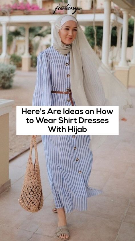 Shirt Dress Hijab Outfit, How To Wear Shirt, Are Ideas, Shirt Dress Outfit, Maxi Dress Pattern, Outfit Hijab, Maxi Shirt Dress, Hijab Dress, Long Shirt Dress