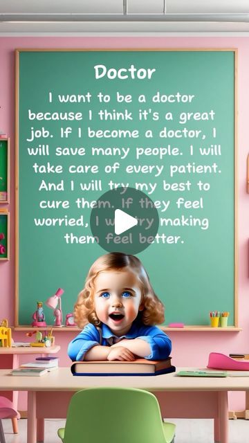 Motivation Speech In English, I Want To Be A Doctor, To Be A Doctor, Be A Doctor, Doctor For Kids, First Grade Sight Words, Becoming A Doctor, English Verbs, English Phrases