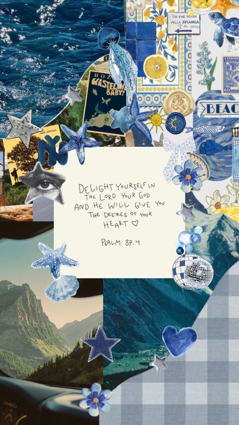 Blue and silver themed Delight yourself in the Lord and he will give you the desires of your heart Christian Bible verse background collage Background Collage, Bible Verse Background, Wallpaper Collage, Verses Wallpaper, Jack Johnson, Christian Bible Verses, Bible Verse Wallpaper, Christian Bible, Christian Women