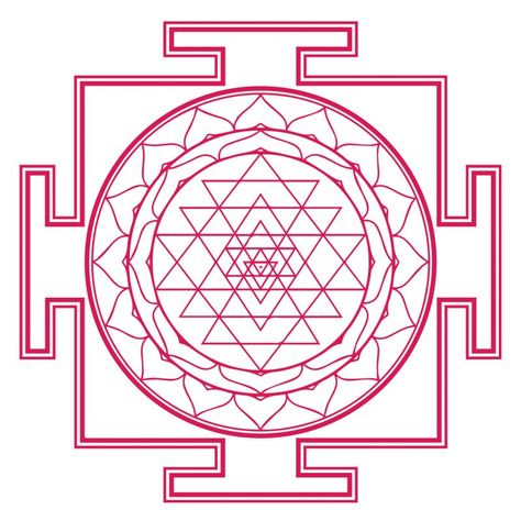 Sri Yantra/Sri Chakra Symbol (Shree Yantra) and Its Meaning - Mythologian.Net Sri Yantra Tattoo, Sacred Geometry Meanings, Yantra Mandala, Yantra Tattoo, Sri Chakra, Yoga Sutra, Shree Yantra, Chakra Meanings, Mount Meru