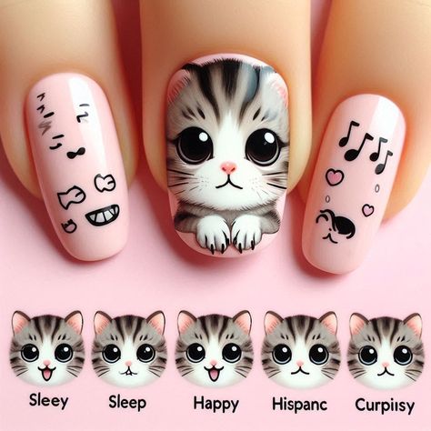 #kitten  #nails   #cute  #summer_nails Cat Themed Nails, Kitten Nails, Fall Cake, Random Fashion, Nails Cute, Trendy Nail Art Designs, Fall Cakes, Nail Stuff, Cat Nails