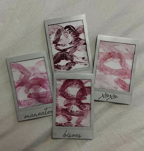 Aesthetic Kisses, Kisses On Paper Aesthetic, Kisses On Paper, Smudge Lipstick, Lipstick Aesthetic, Creative Home Decor Ideas, Lipstick Smudge, Lipstick Print, Paper Aesthetic