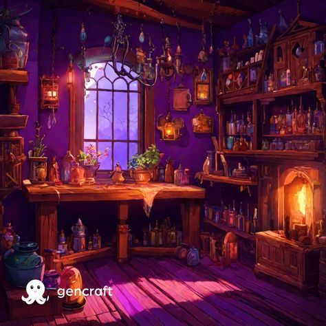 Inside A Witches House, Witches Cottage Interior, The Love Witch House, Witch Cottage Interior, Witch Hut, Halloween Dollhouse, Witches Cottage, Witches House, Cottagecore Witch