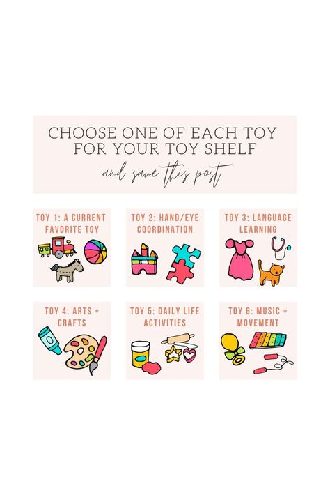 Choosing the right toys for your child's playroom is hard! I choose 6 toys - one from each category - and place them on the shelves. Every week or two we rotate the toys. I also organize our toys with this system, to make it super easy! Want to get organized? I have a blog post all about our toy organization. And there's a Toy Planning Freebie as well! Click here to ACCESS TO ALL FREEBIES and then sign up for the SETUP YOUR HOME freebie. You'll get all this information PLUS some! Toy Rotation, Playroom Shelves, Playroom Inspiration, Toy Shelf, Montessori Parenting, Montessori Playroom, Toy Shelves, Kids Playroom Decor, Montessori Toddler Activities