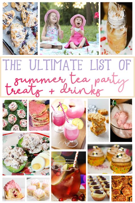 Store Bought Tea Party Food, Yea Party Snack Ideas, Pool Tea Party, Yea Party Picnic, Kid Friendly Tea Party Food, Tea Party Pool Party, Drinks For Tea Party, Back To School Tea Party, Tea Party Birthday Food Ideas