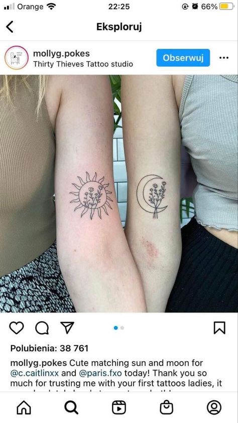 Sun To My Moon, Stick N Poke, Stick N Poke Tattoo, Hand Poked Tattoo, Poke Tattoo, Hand Poke, Matching Tattoo, Stick And Poke, Free Tattoo