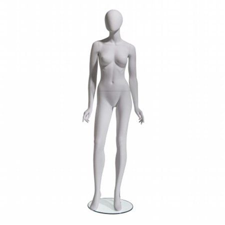 The Eve white oval head female mannequin series features six distinct poses, expertly sculpted bodies and fiberglass construction of the highest quality. The white finish accentuates the garments being displayed. The Eve white oval head female mannequin series matches perfectly with the Gene oval head series for a male and female display. This pose is also available in a headless model (EVE-1HL) and an abstract head model (EVE-1H), sold separately. Size: 25 in. Color: Multicolor. Head Female, Female Mannequin, Michael Art, Female Reference, Botanical Pattern, Pop Up Shop, Walmart Shopping, Diy Inspiration, Creative Inspiration