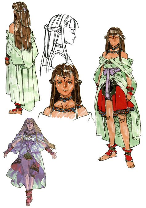 Shiho Concept Art - Valkyrie Profile Art Gallery Yoh Yoshinari Concept Art, Jrpg Concept Art, Yoh Yoshinari, Witch Characters, Profile Art, Character Design Challenge, Character Design Sketches, Digital Portrait Art, Game Character Design