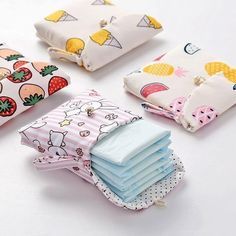 Tampon Storage, Sanitary Napkin Bag, Earphone Pouch, Birds Fabric, Sanitary Napkins, Padded Pouch, Towel Organization, Menstrual Pads, Pad Bag