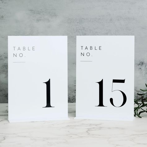 PRICES MAY VARY. PACKAGE INCLUDES: 5x7 inch white acrylic table numbers 1-15 with white acrylic base, total 15 sets in one pack. Each acrylic sign Has A Protective Film On Both Sides To Prevent Scratches and when you are ready to use it, you should peel it off. MINIMALISTIC STYLE DESIGN: These modern minimalistic acrylic table number sign are the perfect touch to add to your wedding. We love the sleek, clean lines of these arch acrylic signs, they are a beautiful wedding table centerpieces decor Table Numbers For Wedding, Table Number Signs, Acrylic Table Numbers, Wedding Reception Party, Acrylic Table Number, Table Centerpiece Decorations, Number Signs, Number Templates, Minimalist Tables