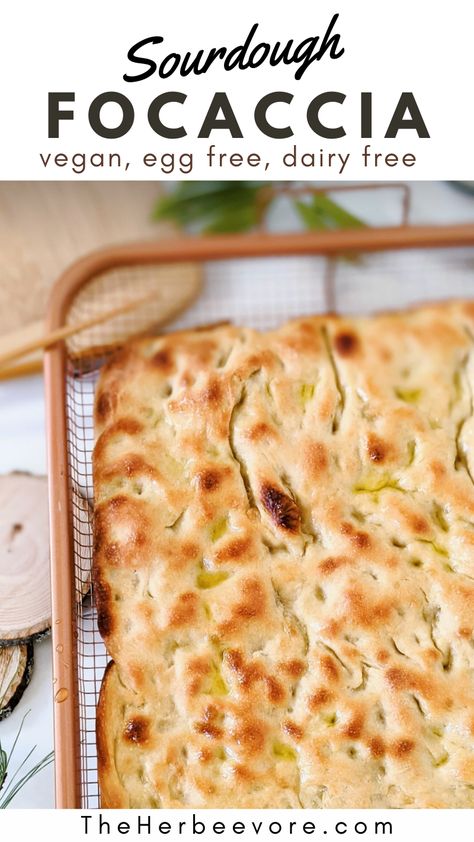 Sourdough Discard Focaccia Recipe (Vegan, Egg Free, Dairy Free) Discard Focaccia, Sourdough Discard Focaccia, Meal Plan Vegan, Sourdough Focaccia Recipe, English Muffin Recipe, Sourdough Discard Recipes, Sourdough Focaccia, Easy Sourdough Bread Recipe, English Muffin Recipes