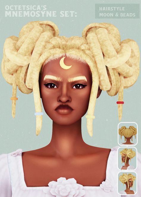 Sims 4 Big Hair, Sims 4 Cc Braids, Sims4 Hair Cc, 4 Witches, Los Sims 4 Mods, Sims Challenge, Sims Medieval, Cc Hair, Pelo Sims