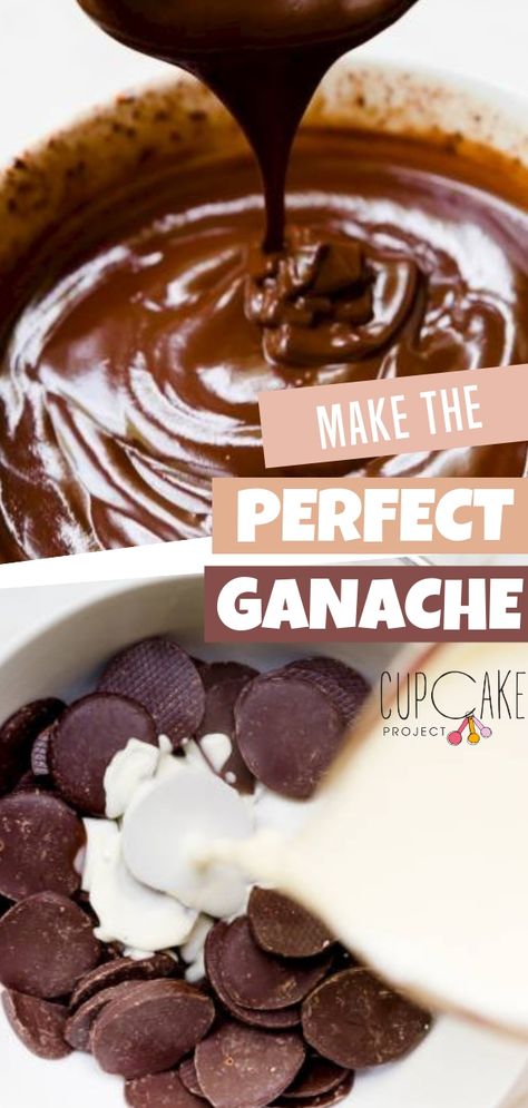 Learn how to make this incredibly versatile chocolate ganache for a cake filling, glaze, a spread or piped frosting, a decorative drizzle, or the base for truffles! It is so easy, you only need chocolate and heavy whipping cream for this recipe! Choc Frosting, Ganache Recipe Easy, Buttercream Recipes, Easy Chocolate Ganache, Nutella Pie, Chocolate Ganache Recipe, Cake Tips, Cake Filling, Ganache Recipe