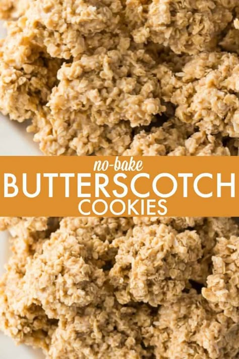 Cookies Butterscotch, Cheese Cookies Recipe, Desserts No Bake, Butterscotch Recipes, Cream Cheese Cookie Recipe, Bake Sweets, Easy No Bake Cookies, Simply Stacie, Bake Easy