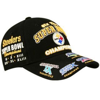 Pittsburgh Steelers Black 6 Time Super Bowl Champions Adjustable Hat Steelers Outfit, Pittsburgh Steelers Wallpaper, Pittsburgh Steelers Hats, Steelers Women, Steelers Hoodie, Steelers Baby, Steelers Gear, Nike Factory, Pittsburgh Steelers Logo