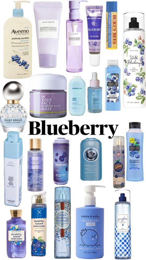 How To Smell Like Blue Raspberry, Smell Like Blueberry, How To Smell Like Blueberries, Scents To Smell Like, Best Scent Combos, Koleksi Makeup, Scent Combos, Shower Skin Care, Body Smells