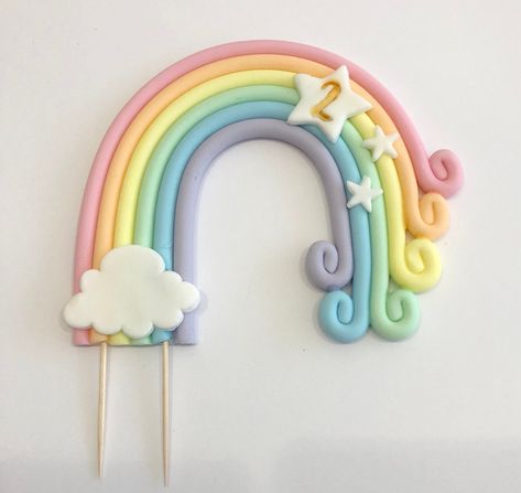 unicornbirthdayideas #cakes caketopperdownloa Cake With Unicorn Topper, Rainbow High Cake, Unicorn Number Cake, Fondant Unicorn Cake Toppers, Diy Unicorn Cake, Holiday Cake Decorating, Fondant Rainbow, Rainbow Layer Cakes, Rainbow Cake Topper