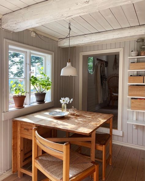 my scandinavian home: An Idyllic Swedish Summer Cottage in the Forest Swedish House Interior, Swedish Cottage Interior, Danish Cabin, Finnish Cottage, Scandinavian Beach House, Scandinavian Cabin Interior, Danish Summer House, Swedish Cabin, Swedish Summer House