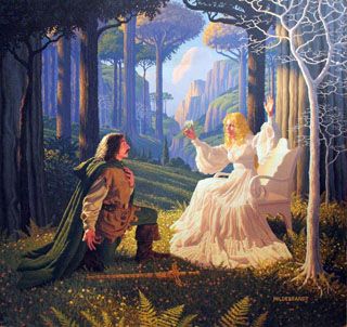 Tolkien Calendar March 1977 Gift of Galadriel, Brothers Hildebrandt Brothers Hildebrandt, Tim Hildebrandt, Greg Hildebrandt, Julie Bell, Minas Tirith, John Howe, Tolkien Books, Tolkien Art, Frank Frazetta