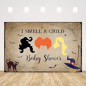 I Smell A Child Baby Shower Theme, Hocus Pocus Baby Shower Theme, Hocus Pocus Backdrop, Spider Photo, Witch Sisters, Halloween Baby Shower Theme, Halloween Hocus Pocus, Unique Party Themes, October Baby