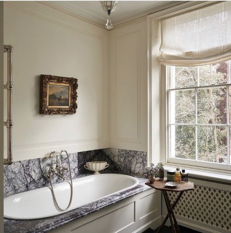 Beautiful Master Bathrooms, Bath Surround, Marble Bathtub, Traditional Baths, Marble Bath, Drawn Thread, Roman Blind, Elegant Bathroom, Historic Home