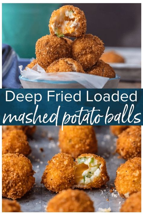 Loaded Mashed Potato Balls, Mashed Potato Bites, Mashed Potato Balls, Potato Balls, Potato Bites, Leftover Mashed Potatoes, Thanksgiving Leftovers, Mashed Potato, Bacon Cheese