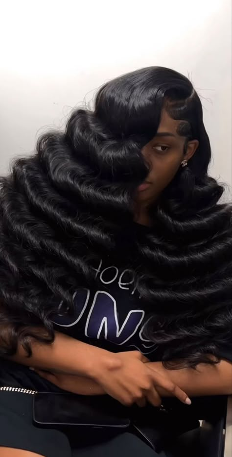 2023 Side Part, Glam Waves, Brazilian Deep Wave, Brazilian Hair Bundles, Quick Weave Hairstyles, Hot Hair Styles, Dope Hairstyles, Hair Laid, Front Lace Wigs Human Hair