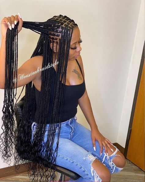 31 Box Braids Ideas for Black Women [KNOTLESS] Small Knotless Goddess Braids, Knotless Goddess Braids, Small Knotless, Big Box Braids Hairstyles, Goddess Braids Hairstyles, African Hair Braiding Styles, Box Braids Hairstyles For Black Women, Braided Cornrow Hairstyles, Braids Hairstyles Pictures