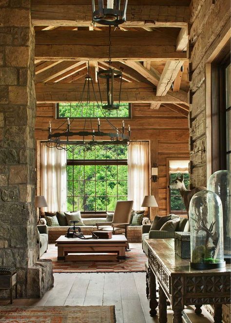 Warm and inviting ranch house reimagined in Colorado's Rocky Mountains Colorado Interior Design, Log Cabin Kitchens, Log Home Kitchens, Log Home Interiors, Log Home Decorating, Mountain Ranch, Cabin Kitchens, Country Interior, Rustic Bedding