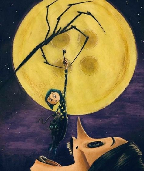 Coraline Painting, Coraline Characters, Coraline Drawing, Arte Hippy, Helloween Wallpaper, Coraline Art, Coraline Aesthetic, Coraline Jones, Tim Burton Art