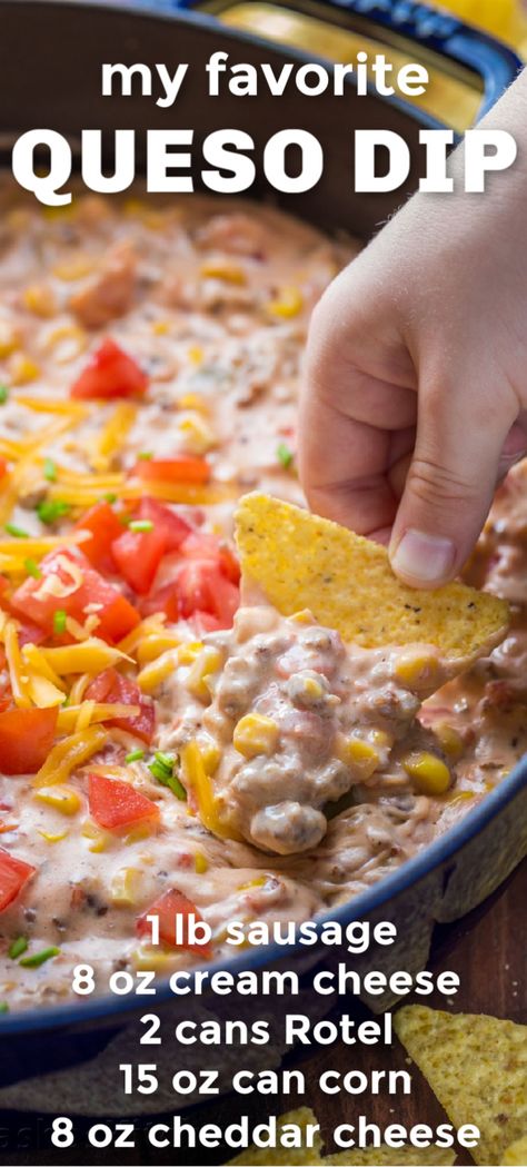 Sausage Queso Dip, Sausage Queso, Soup Shots, Queso Dip Recipe, Best Dip Recipes, Queso Dip Recipes, Delicious Dips Recipes, Appetizers Easy Finger Food, Queso Dip