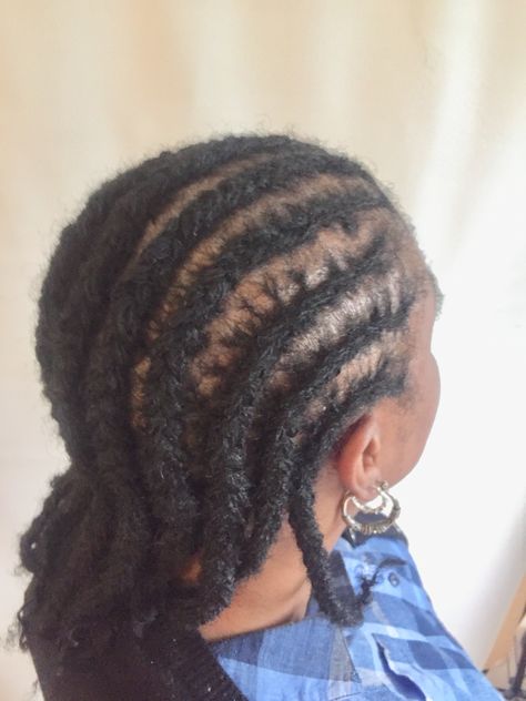 Cornrows with locs , dreads Locs Cornrow Style, Locs Cornrows, Cornrow Locs, Ombre Dreadlocks, Loc Inspiration, Dreads Styles, School Hair, Dye Ideas, Black Queens