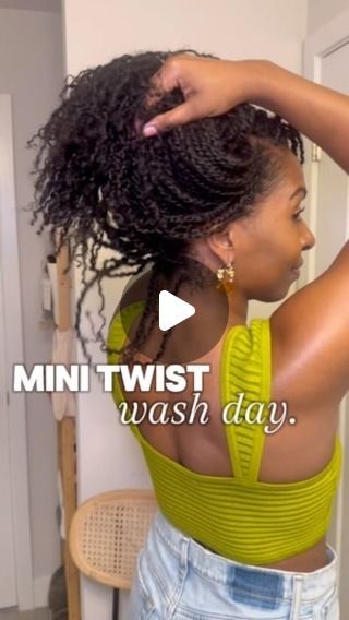 Washing Mini Twists, Mini Twist Hair Growth, Mini Twists Bob, How To Style My Mini Twist, Mini Twist Braids Hairstyles, Qvr Hair Twist, Mini Two Strand Twist Natural Hair, Micro Mini Twist, Boho Mini Twist