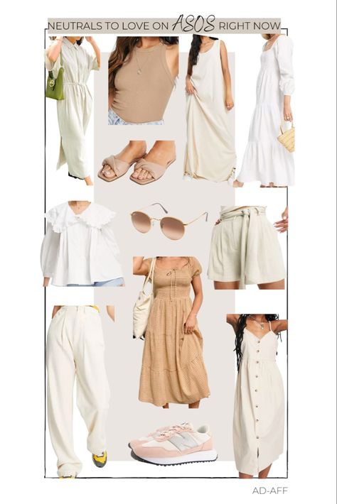 Neutral Outfits Summer, Colour Picnic, Asos Outfit, Outfits Neutral, Neutral Outfits, Summer Favorites, Neutral Outfit, Photoshoot Outfits, Neutral Colour Palette